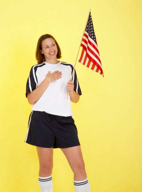 istock Soccer Girl with Flag 172915291