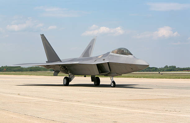 istock F-22 Raptor Taxiing on Runway 172915906