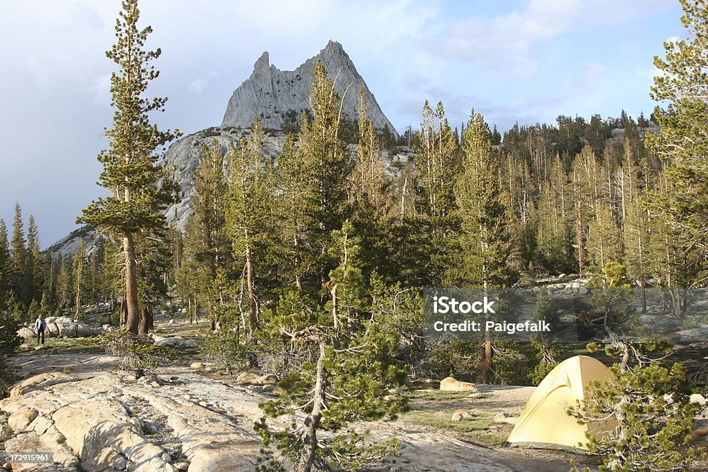 Le Camping dans l'arrière-pays de Yosemite - Photo de Californie libre de droits