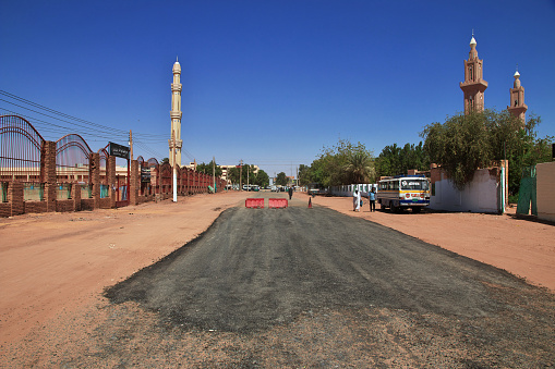 Omdurman, Khartoum, Sudan - 18 Feb 2017: The street in Omdurman, Khartoum Sudan