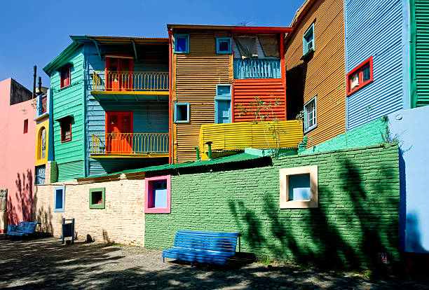 casas coloridas - buenos aires argentina south america la boca - fotografias e filmes do acervo