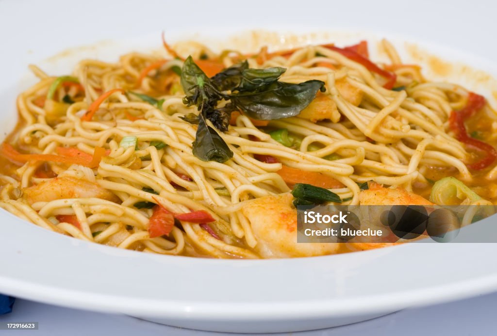 Espaguete de frutos do mar - Foto de stock de Linguini royalty-free