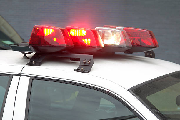 istock Police squad car with flashing lights 172916783
