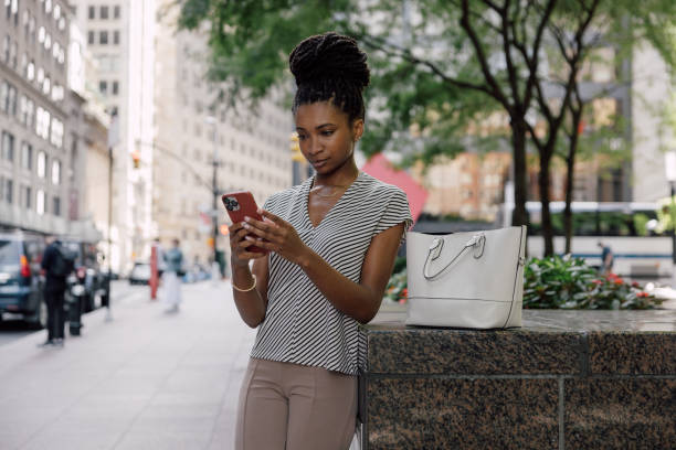 istock Businesswoman in downtown 1729173829