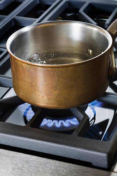 istock Copper Pan on Gas Stove 172917528