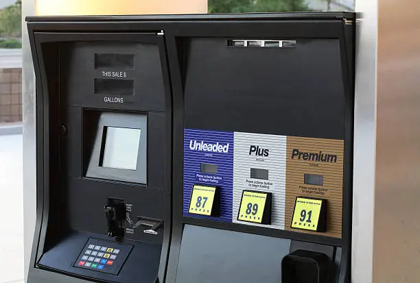 Another shot of a gas pump and payment pad. This is new so it looks pretty clean.