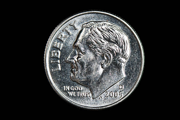 dime on black background XXL /file_thumbview_approve.php?size=2&id=6825447 ten cents stock pictures, royalty-free photos & images