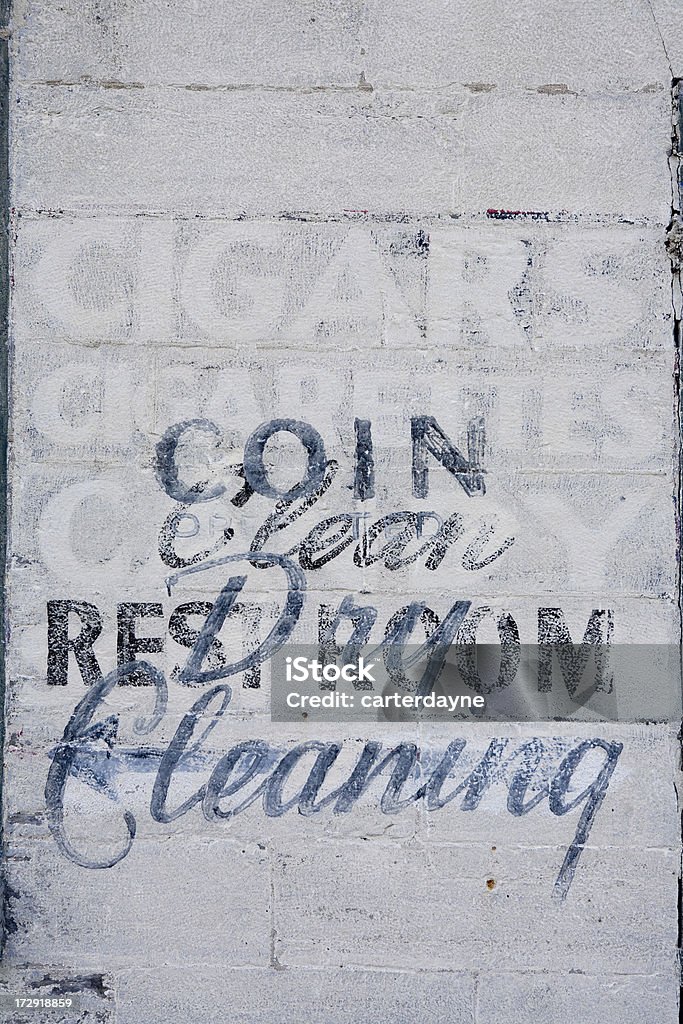 Segno astratto sbiadito - Foto stock royalty-free di Bagno