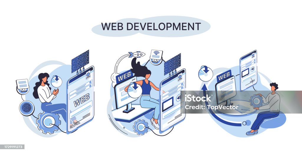 Web Development Coding And Programming Creation Digital Software Mobile ...