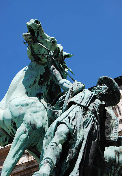 istock Statue of horse and man 172919414