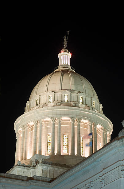 istock State Capitol - Close up Dome View at Night 172919464