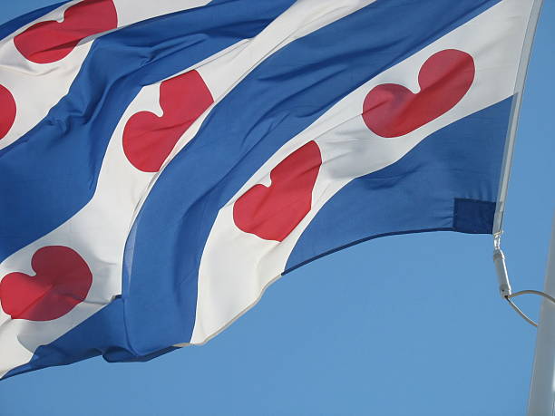 bandera frisias - friesland fotografías e imágenes de stock