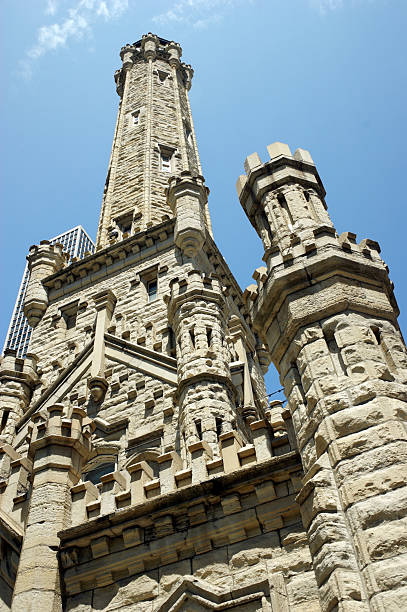 famoso chicago torre d'água - water tower imagens e fotografias de stock