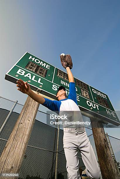 Making The Catch Stock Photo - Download Image Now - Baseball - Ball, Baseball - Sport, Scoreboard