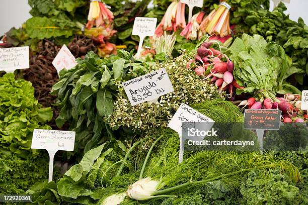 Organic Labeled Fresh Produce Stock Photo - Download Image Now - Agricultural Fair, Farmer's Market, Sign