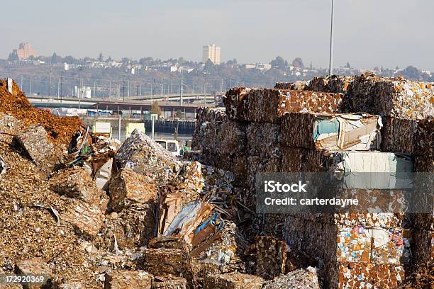 Heaps Of Scrap Metal For Recycling And Environmental Conservation Stock Photo - Download Image Now