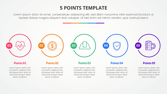 5 Point Slide Powerpoint Example 5 Points Stage Template Infographic Concept For Slide Presentation With ...