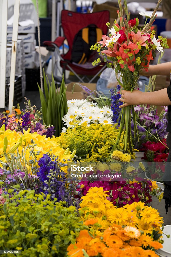 Im Freien frische Blumen-Markt - Lizenzfrei Blume Stock-Foto