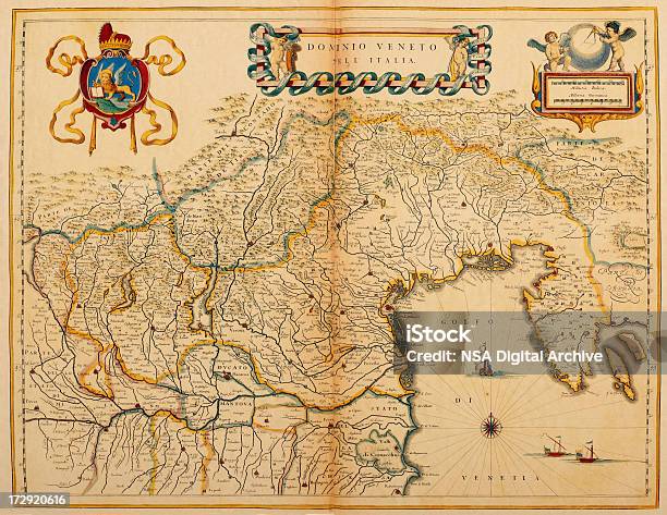맵 베니스 베네토 지역 1635 지도에 대한 스톡 벡터 아트 및 기타 이미지 - 지도, 베네치아-이탈리아, 오래된