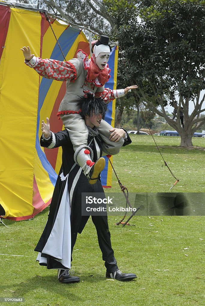 Duo di clown - Foto stock royalty-free di Arte, Cultura e Spettacolo