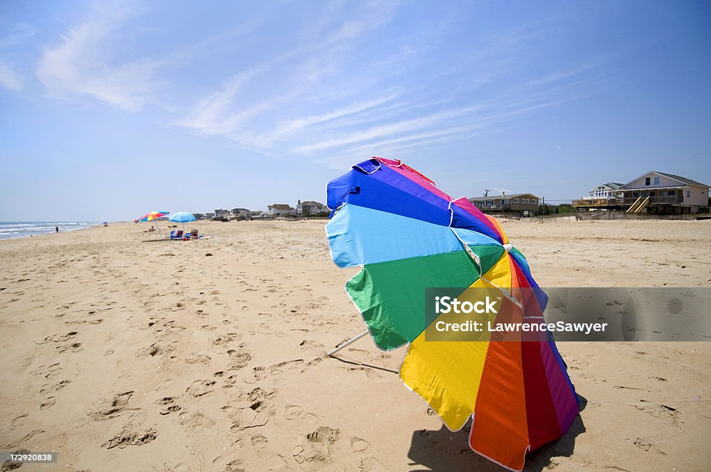 Virginia Beach et de parasols - Photo de Virginia Beach libre de droits