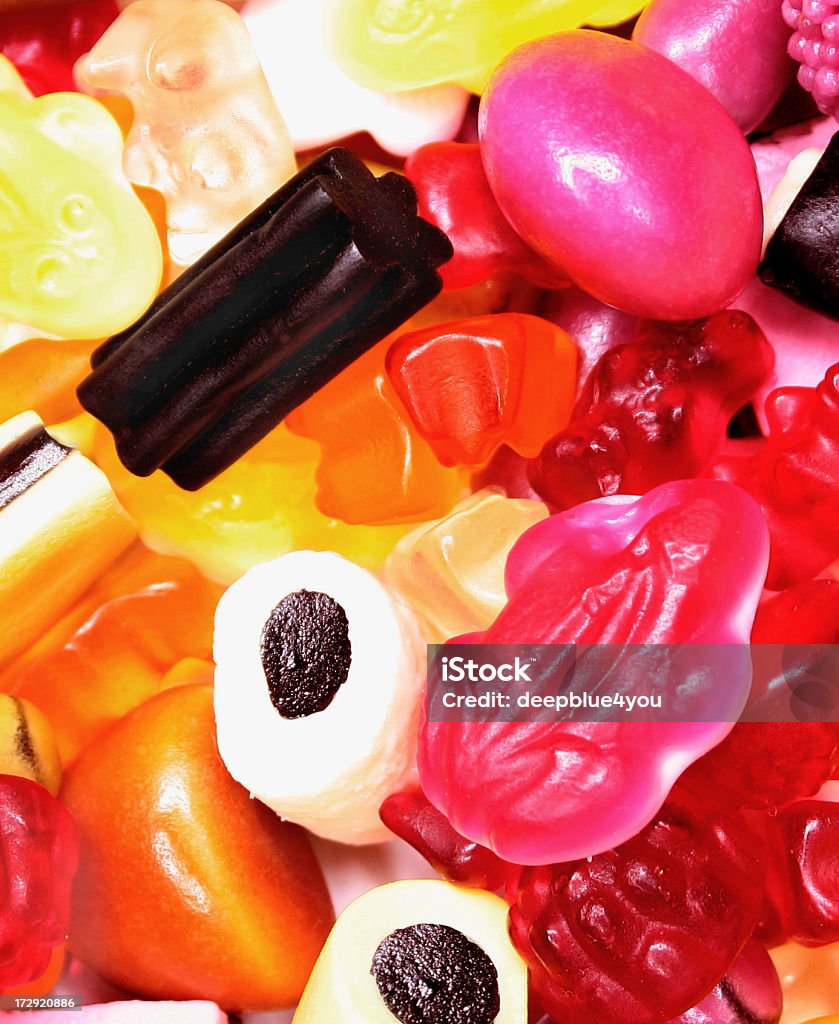 Colorido mezcla de dulces y caramelos baclground - Foto de stock de Alimento libre de derechos