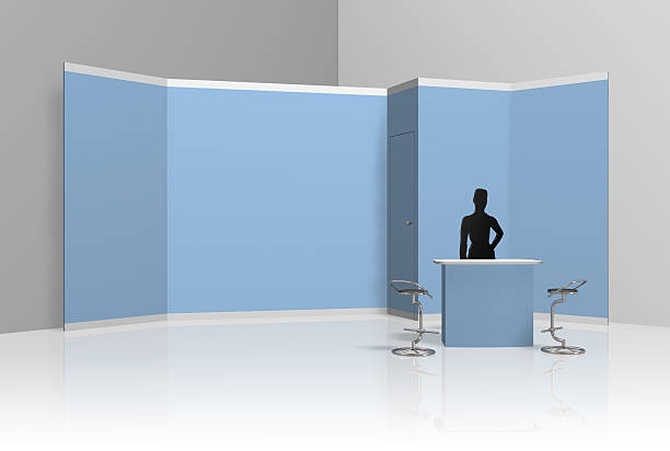 Back wall fair display with silhouette of a lady