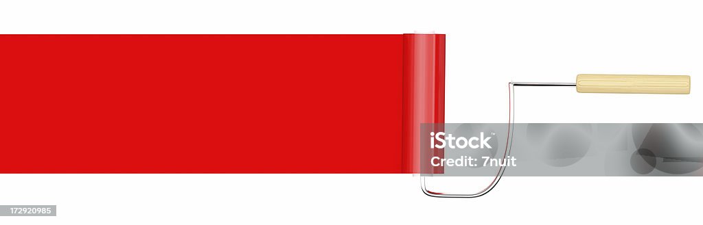 3 D vermelho Rolo para Pintar Paredes - Royalty-free Pintor - Artista Foto de stock