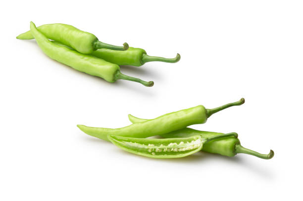 istock Green peppers on a white background 1729217085
