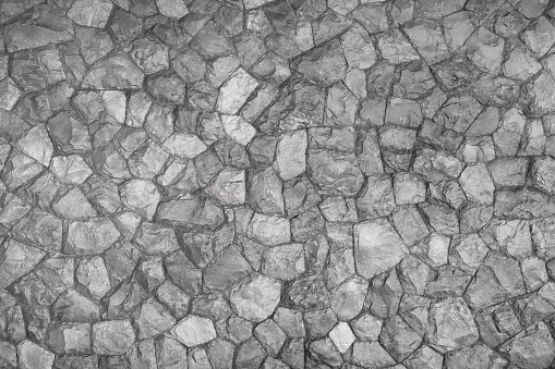 Gray stone wall for pattern and background