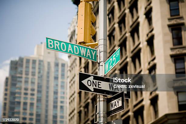 Distrito De Flatiron Foto de stock y más banco de imágenes de Señal de circulación - Señal de circulación, Ciudad de Nueva York, Broadway - Manhattan