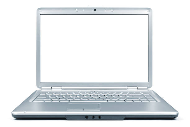 Large laptop isolated against white background with clipping paths