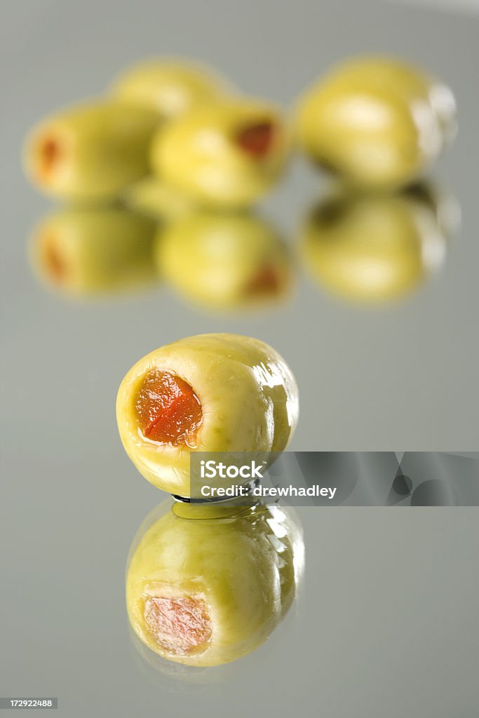 Pimiento rojo aceitunas rellenas - Foto de stock de Aceite de oliva libre de derechos