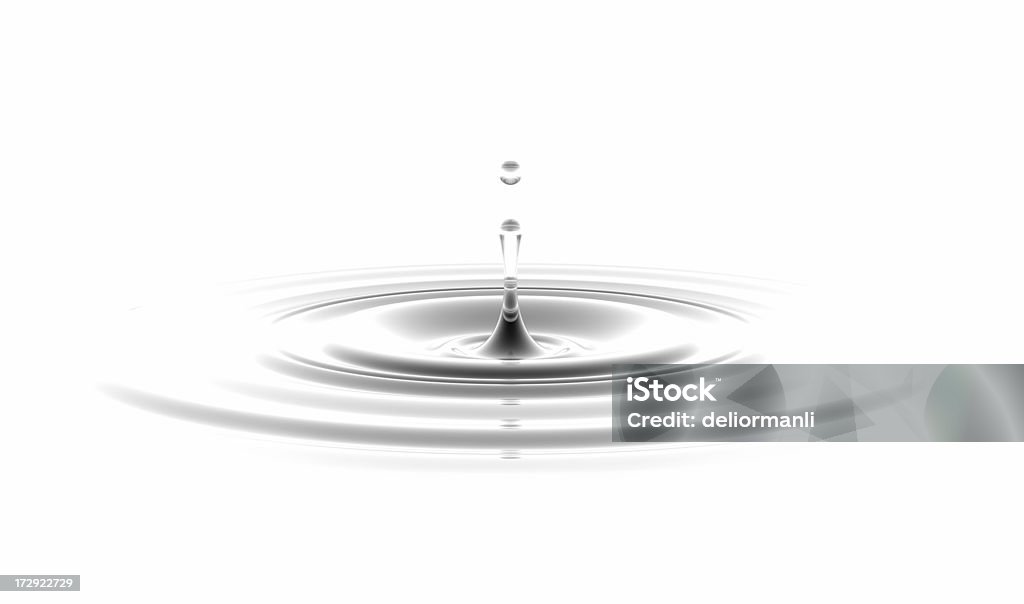 waterdrop sobre fondo blanco - Foto de stock de Agua libre de derechos