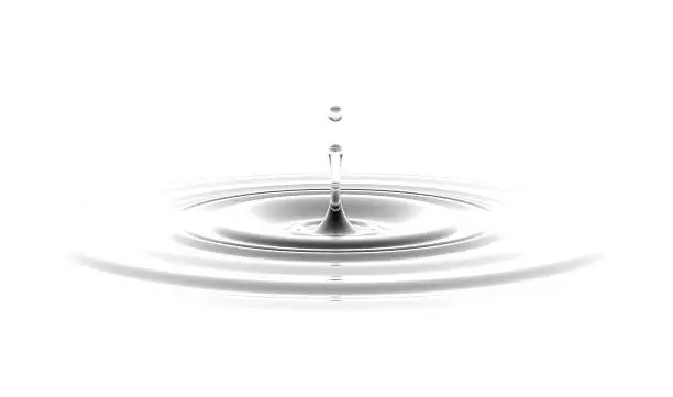 waterdrop on white background