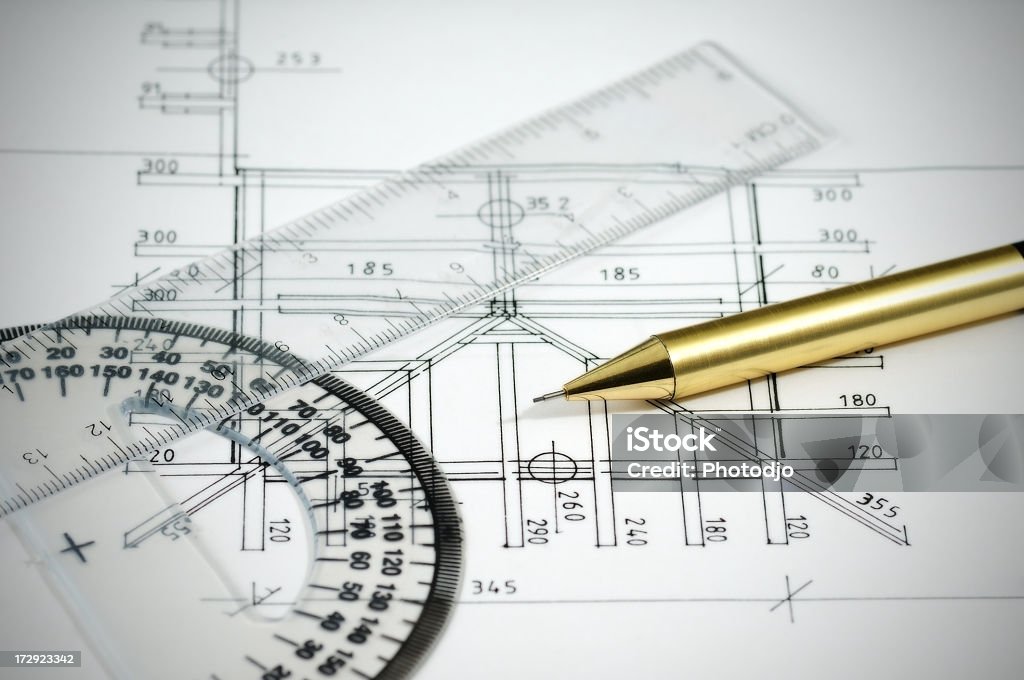 Архитектурного Чертеж - Стоковые фото Архитектура роялти-фри