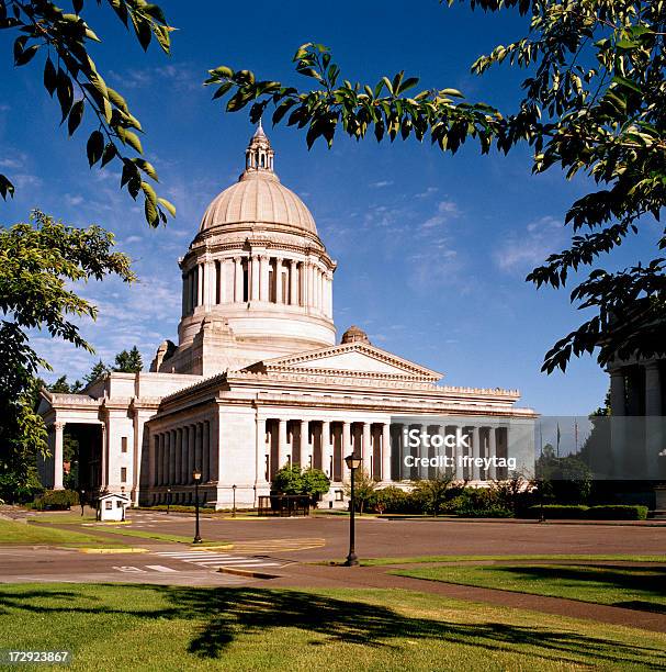 Capitólio Do Estado De Washington Verão De 2008 - Fotografias de stock e mais imagens de Campus - Campus, Capitel, Caraterística Arquitetural