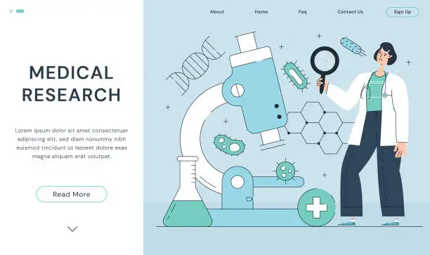 Vector illustration of Medical Research Illustration