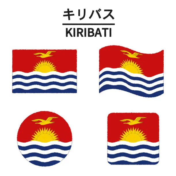 Vector illustration of Flag of Kiribati