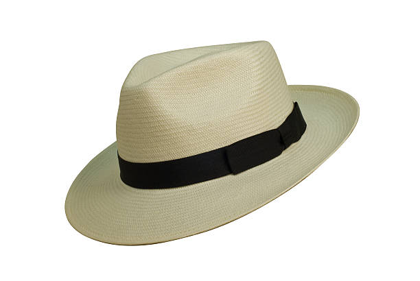 istock Elegant straw hat with black ribbon 172924395