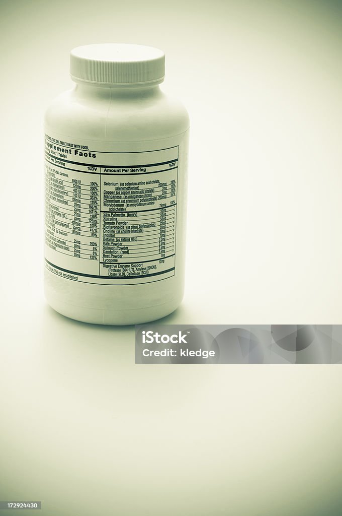 Vitamin-Flasche - Lizenzfrei Daten Stock-Foto