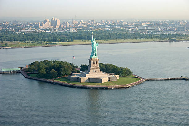 istock Statue of Liberty Aerial 172925291