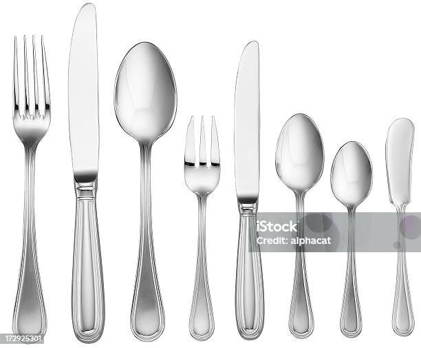 Silverware Set Stock Photo - Download Image Now - Spoon, Fork, Silverware