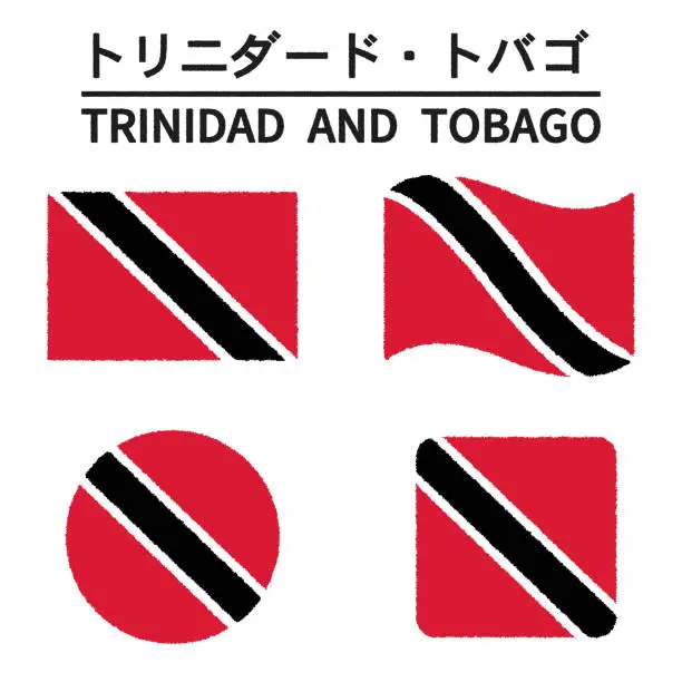 Vector illustration of Flag of Trinidad and Tobago