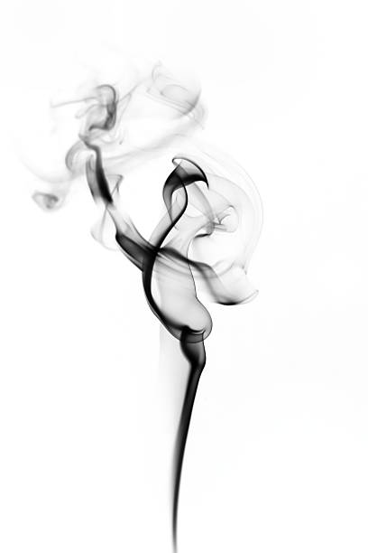 Abstract smoke Isolated black smoke smoke physical structure stock pictures, royalty-free photos & images