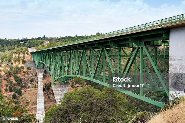730 Foot Foresthill Bridge In Northern California Stock Photo - Download Image Now - Architectural Feature, Bridge - Built Structure, California