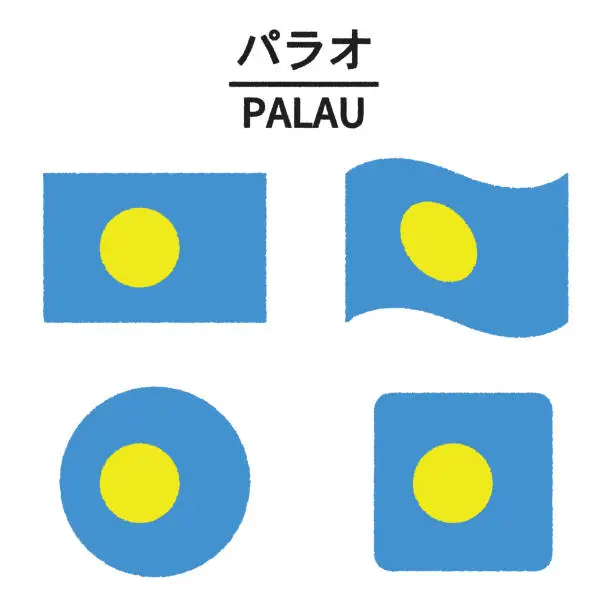 Vector illustration of Flag of Palau