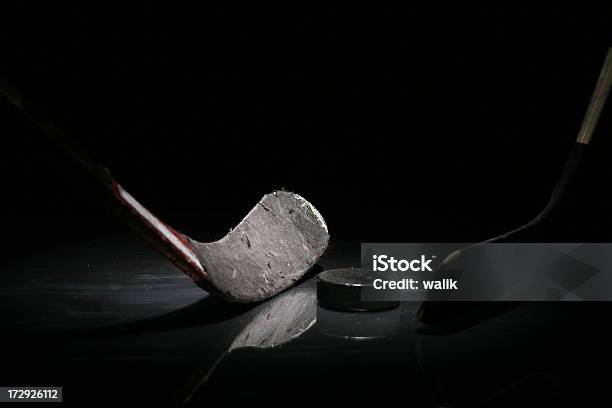 Photo libre de droit de Crosse De Hockey Puck banque d'images et plus d'images libres de droit de Hockey sur glace - Hockey sur glace, Palet de hockey, Crosse de hockey