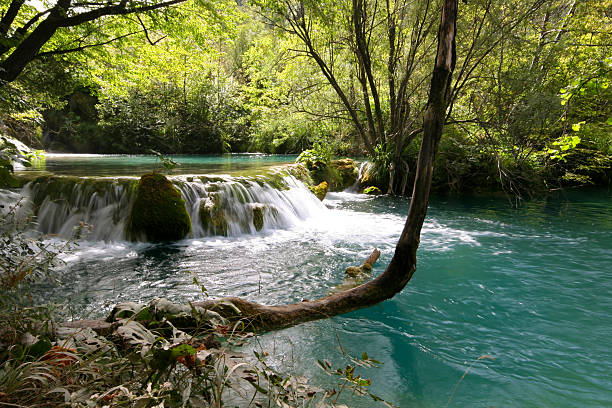 lagos de plitvice - blue transparent cold cube - fotografias e filmes do acervo