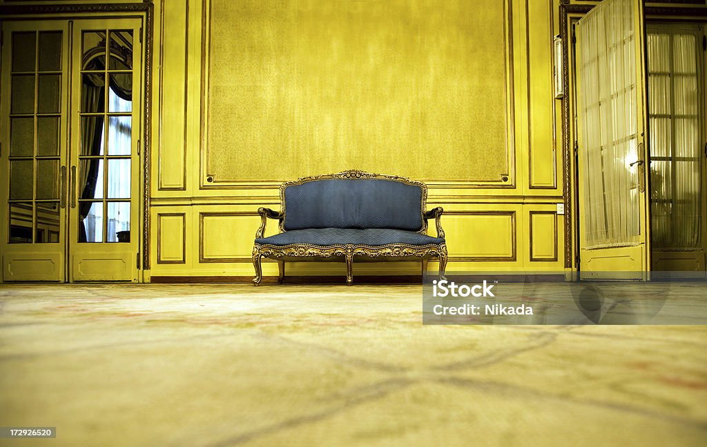 Niebieski Sofa - Zbiór zdjęć royalty-free (Pomieszczenie w domu)